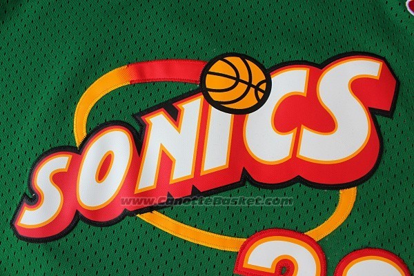 Maglia Seattle SuperSonics Gary Payton #20 Historic Retro Verde
